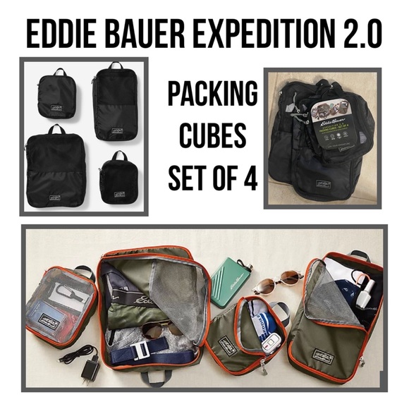 Eddie Bauer Bags Eddie Bauer Expedition 2 Black Packing Cubes Set